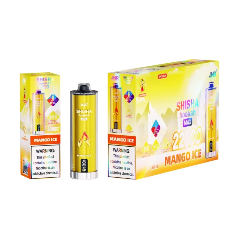 13 Mango Ice JNR Shisha Hookah Max 22000 Puffs Disposable Vape