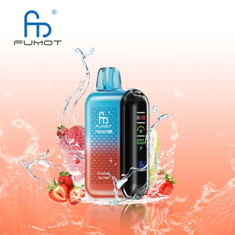 Fumot 20k Fumot Tornado 20000 Puffs Disposable Vape LED Display-strawberry-ice-cream.jpg