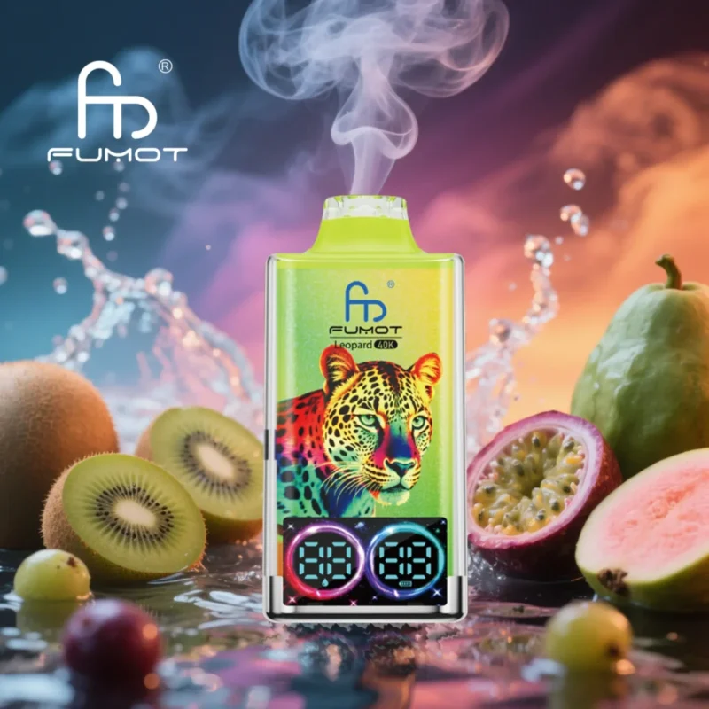 Fumot 40K Fumot Leopard 40000 Puffs Einweg Vape Digital Tube Oil-kiwi-passion-fruit-guava.jpg