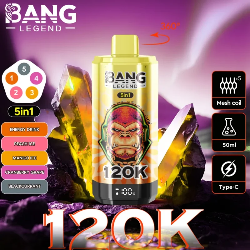 Puff 120k Bang Legend 120000 Puffs Disposable Vape 5 in 1 Flavors EU Warehouse #3
