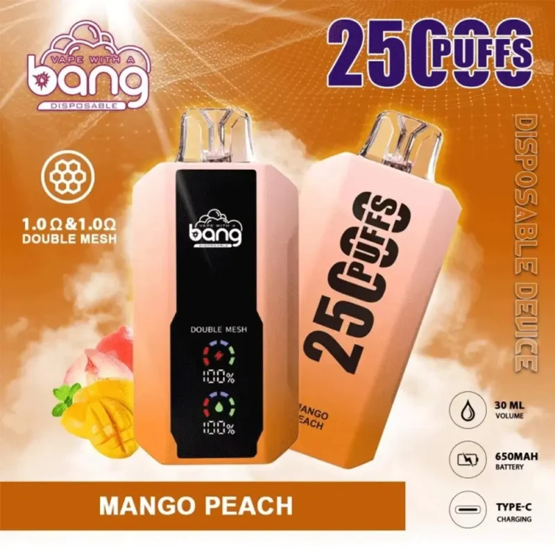 Puff 25k Bang 25000 Puffs Disposable Vape LED Display-Mango-Peach.jpg