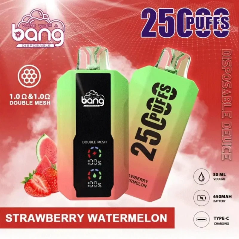 Puff 25k Bang 25000 Puffs Disposable Vape LED Display-Strawberry-Watermelon.jpg