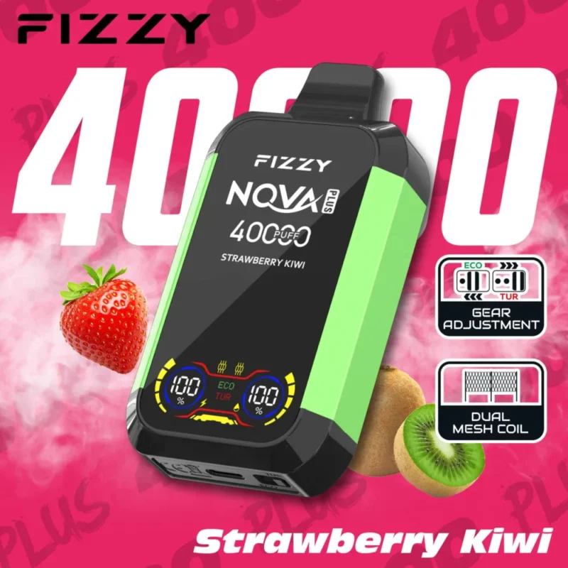 Puff 40k Fizzy Nova Plus 40000 Puffs Disposable Vape LCD Screen EU Warehouse-strawberry-kiwi.jpg (1)