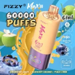 Puff 60k Fizzy Max lll 60000 Puffs Disposable Vape 6 in 1 Flavors LED Display EU Warehouse-strawberry-grape-blueberry-coconut-peach-lemon.jpg