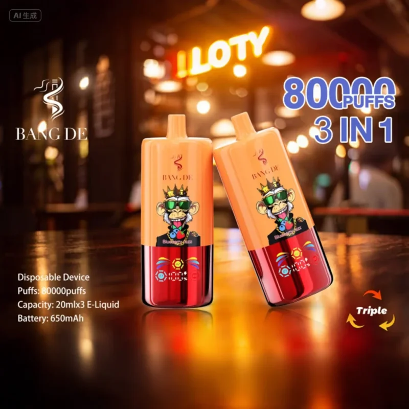 Puff 80k Bang DE 80000 Puffs Disposable Vape 3 Adjustable Flavors-blueberry-razz-strawberry-banana-pineapple-coconut-1.jpg
