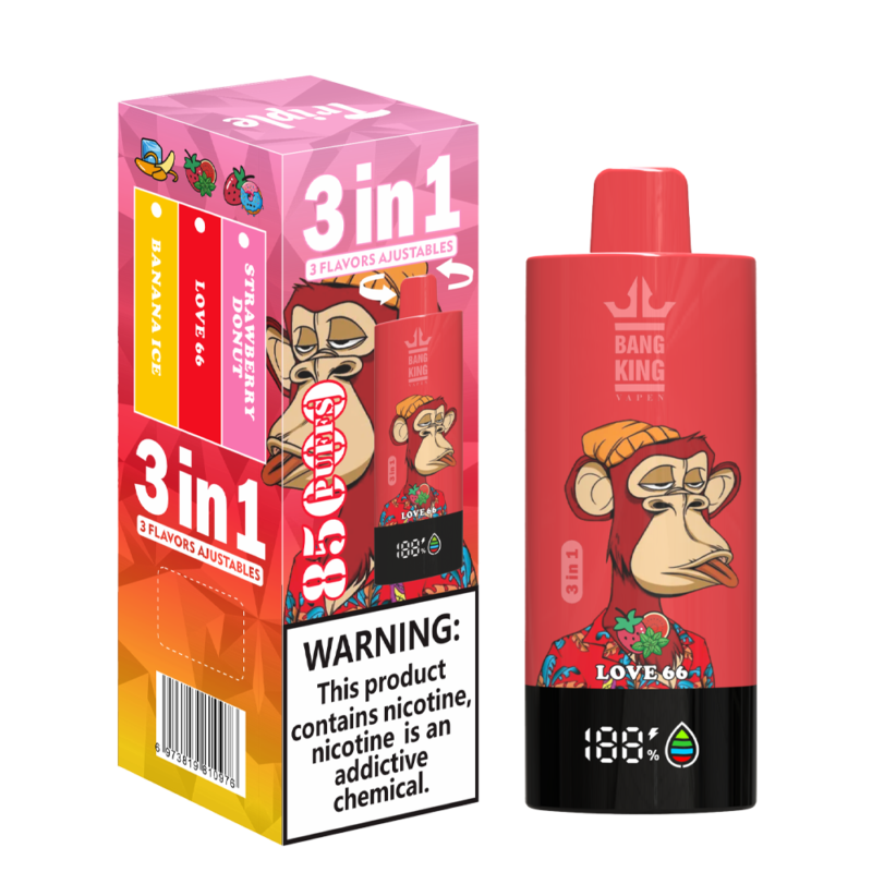 Puff 85k Bang King 85000 Puffs Vapeador Desechable 3 en 1 Sabores-fresa-donut-love-66-banana-hielo.png