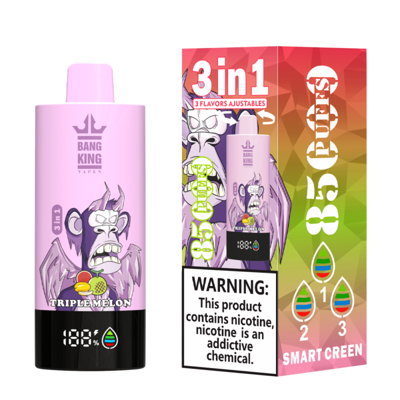 Puff 85k Bang King 85000 Puffs Vape Desechable 3 en 1 Sabores-fresa-sandia-triple-melon-fresa-hielo.png
