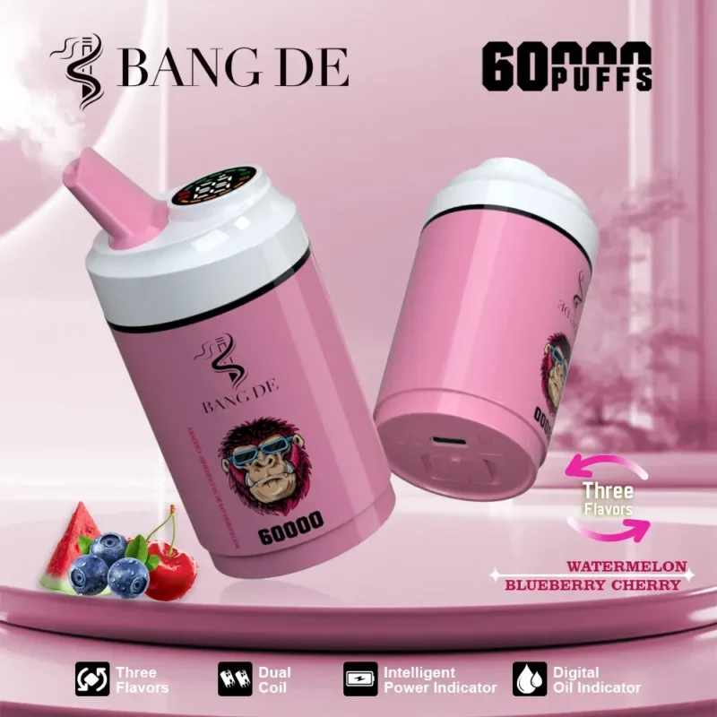 Vape 60k Bang DE 60000 Puffs Disposable Vape 3 IN 1 Flavors Mini-watermelon-ice-blueberry-cherry.jpg