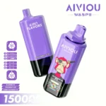 150k Vape Waspe Aiviou 150000 6 in 1 - Blueberry Ice & Strawberry Kiwi & Cherry Strawberry Ice