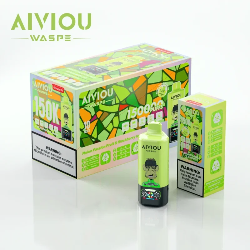 150k Vape Waspe Aiviou 150000 6 in 1 - Melon Passion Fruit & Blackberry Ice & Apple Kiwi (3)