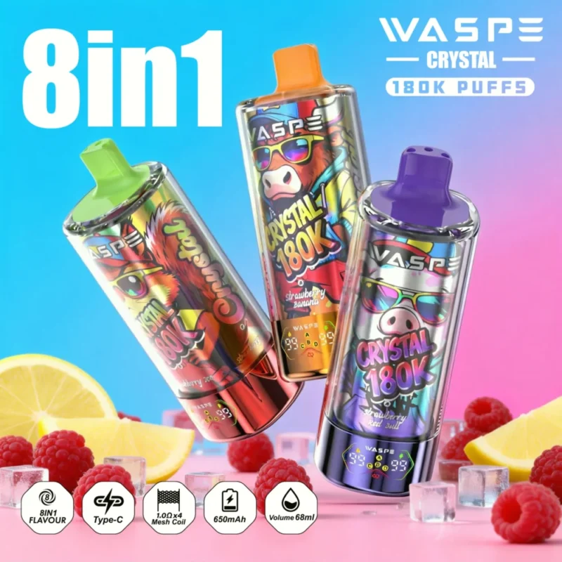 180k Vape Waspe Crystal 180K 8 in 1 Flavors E Cigarette (4)
