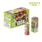 180k Vape Waspe Crystal 180K 8 in 1 Flavors E Cigarette - BLACKBERRY ICE & DOUBLE APPLE & BLACK DRAGON ICE & STRAWBERRY KIWI (4)