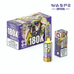 180k Vape Waspe Crystal 180K 8 in 1 Flavors E Cigarette - BLUE RAZZLEMONADE & CHERRY LEMON & BLUEBERRY ICE & WATERMELON PEACH (3)