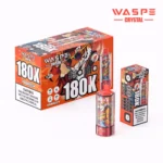 180k Vape Waspe Crystal 180K 8 in 1 Flavors E Cigarette - MELON PASSION FRUIT & SOUR MANGO PINEAPPLE & BANANA TOFFEE CANDY & STRAWBERRYBERRY