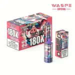 180k Vape Waspe Crystal 180K 8 in 1 Flavors E Cigarette - STRAWBERRY RED BULL & CHERRY COLA& CHERRY LEMON & TROPICAL FRUIT