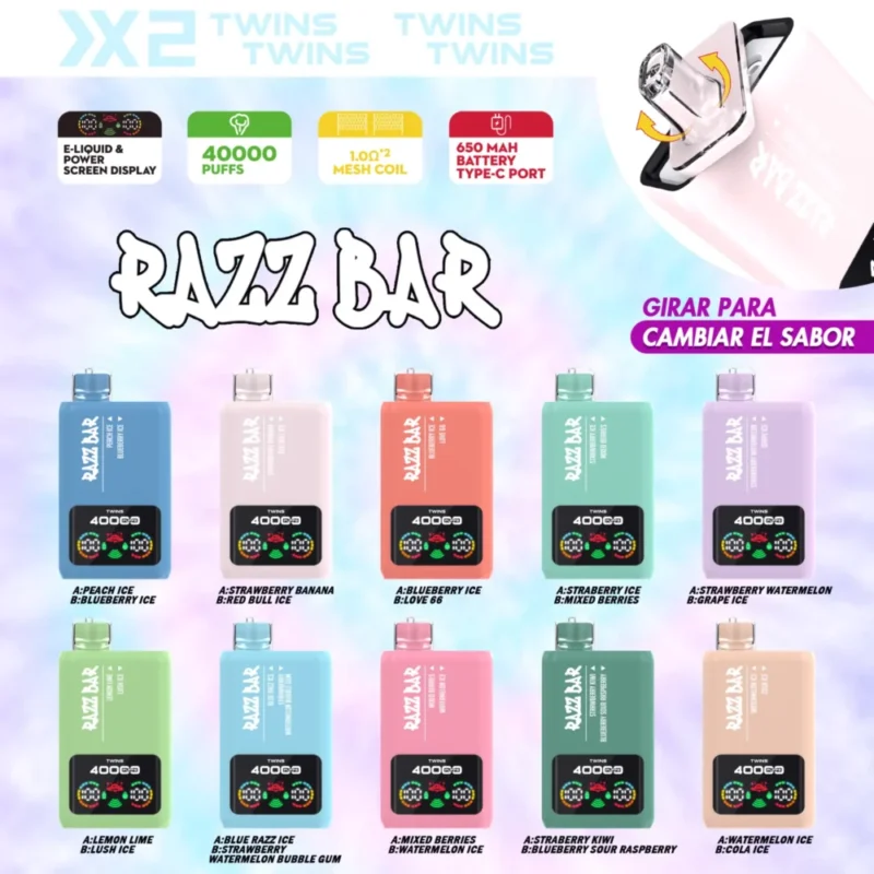 Razz Bar 40000 Razz Bar 40K Crystal Vape EU Warehouse flavors List