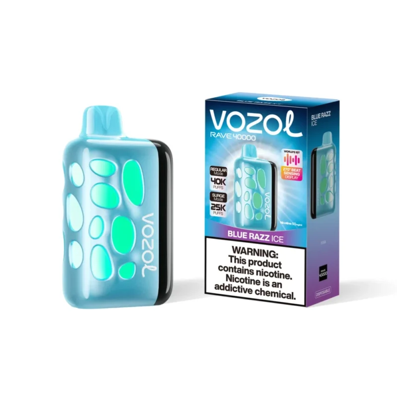 Vozol Rave 40k 40000 Puffs Disposable Vape - Blue Razz Ice #3