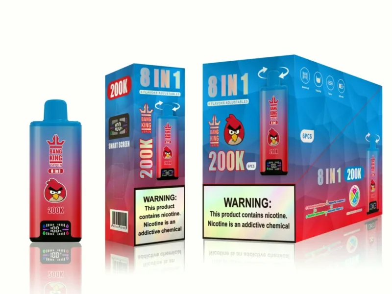 Bang king 300000 300k Puffs Bang 300k 8 in 1 Flavors New Vape - Wassermelone BubblegumBlueberries RaspberriesRaspberry WatermelonWatermelon Blueberry