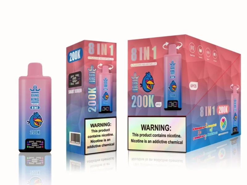 Bang king 300000 300k Puffs Bang 300k 8 in 1 Flavors New Vape - Wassermelone IceLemon & MintStrawberry IceBlue Razz Cherry