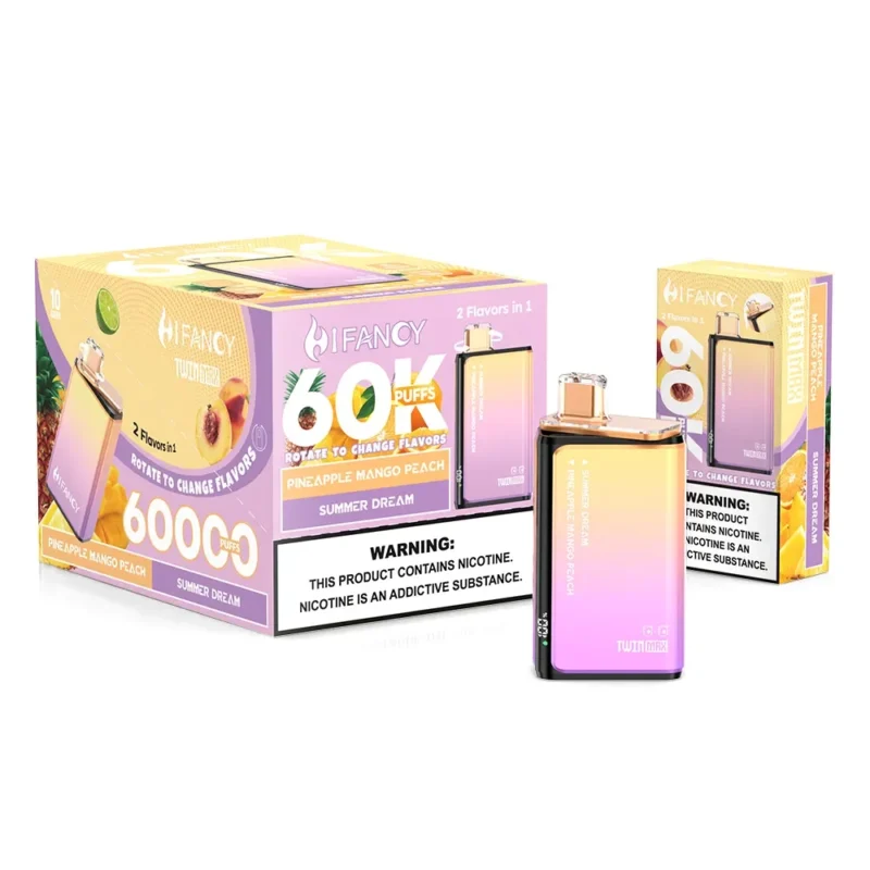 HIFANCY TWIN MAX 60000 60k Puffs - Ananas Mangue Pêche × Summer Dream