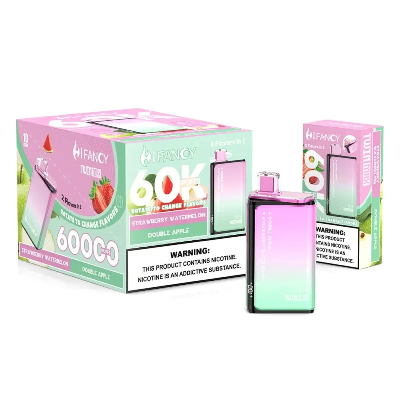 HIFANCY TWIN MAX 60000 60k Puffs - Fraise Pastèque × Double Pomme
