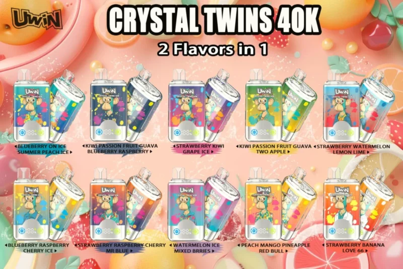 Uwin RandM Crystal Twins 40000 40k Puffs Geschmacksrichtungen Liste