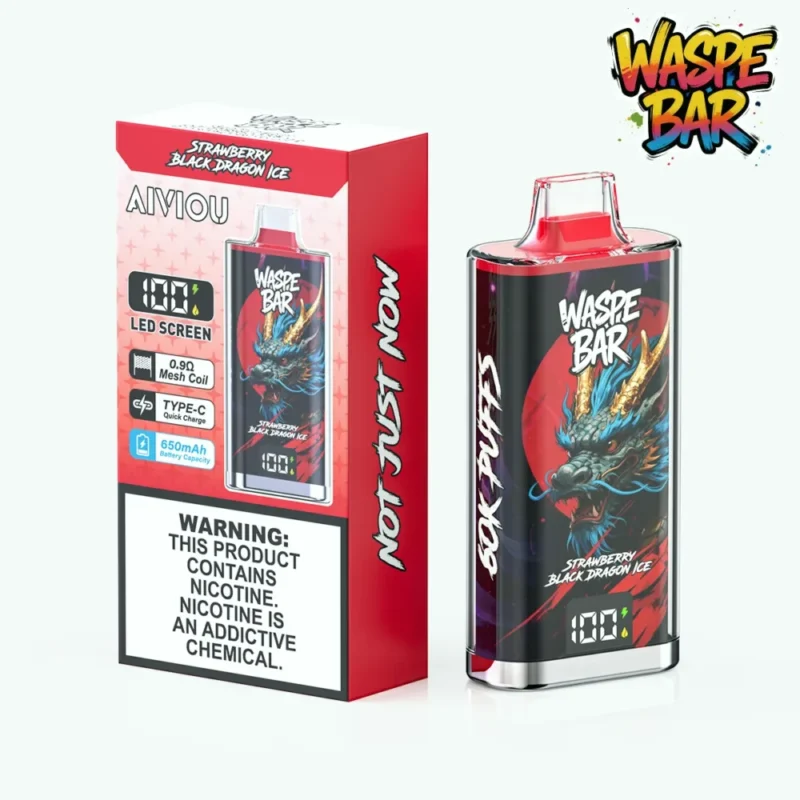 Waspe Bar 60000 - Strawberry Black Dragon Ice (2)